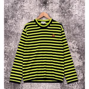 Kenzo Sweater Small Mens Ribbed Knit Striped Long Sleeve Pullover